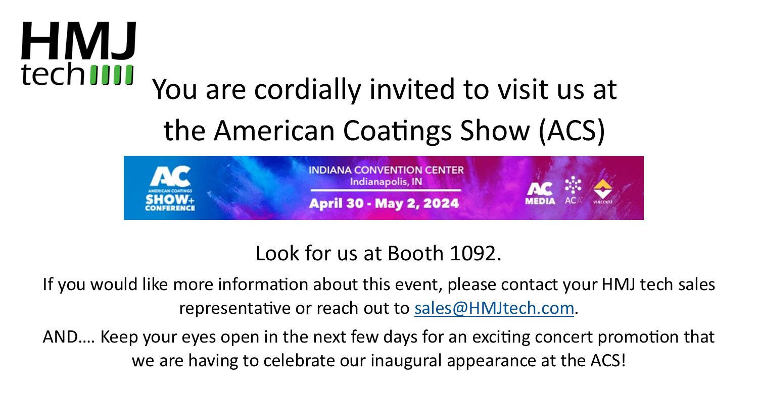 You are cordially invited to visit us at the American Coatings Show (ACS)