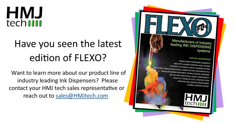 FLEXO Magazine featuring HMJ tech Ink Dispensing Systems
